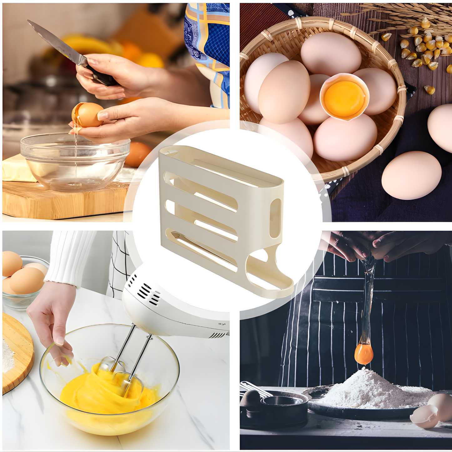 Dispensador Organizador de Huevos 4 niveles - Cocina / refrigeradora