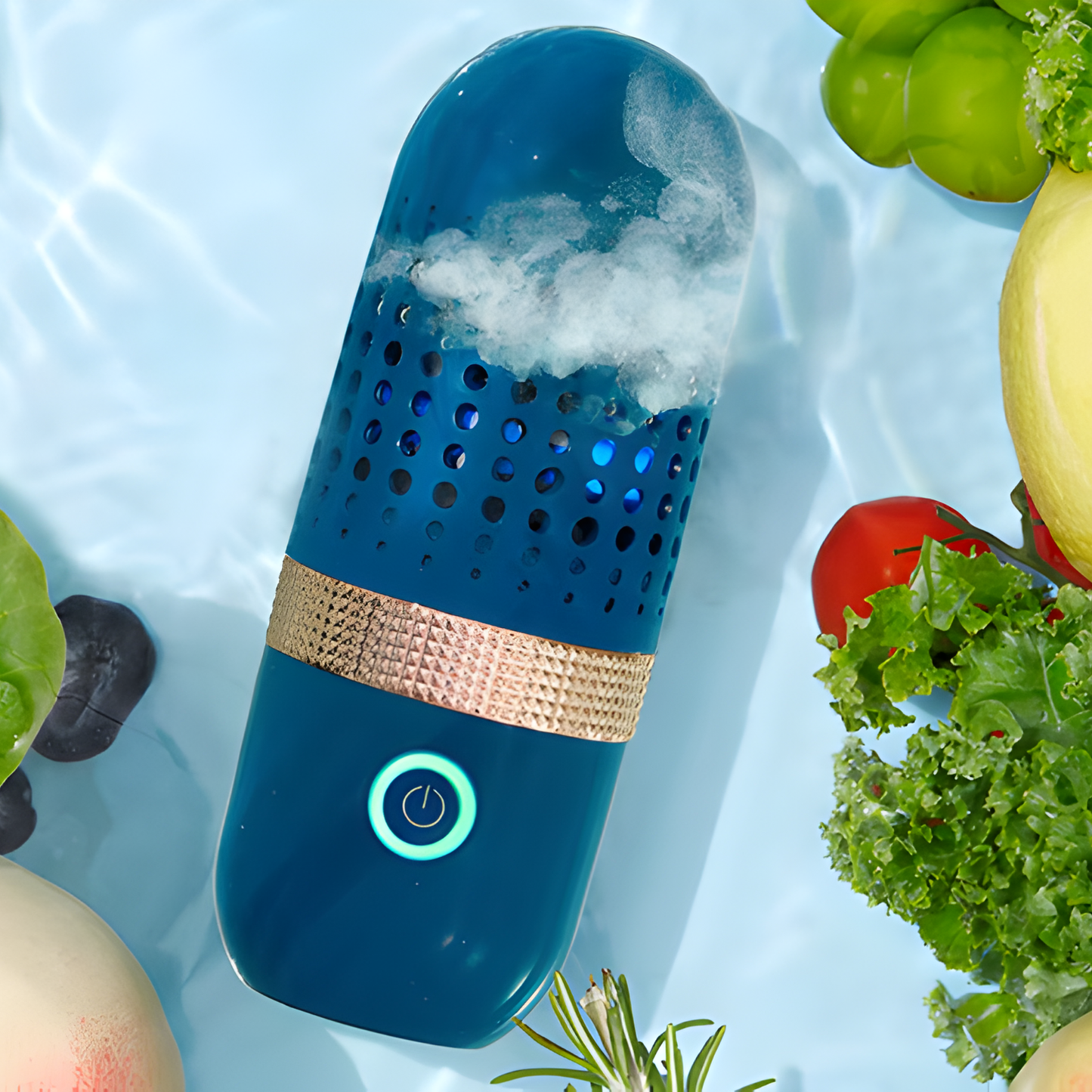 Purificador Portátil de Frutas y Verduras — Elimina Pesticidas y Bacterias, Recargable