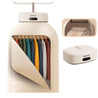 Secador de Ropa Portátil con Temporizador y Pantalla Digital — Aire Suave, No Daña las Telas