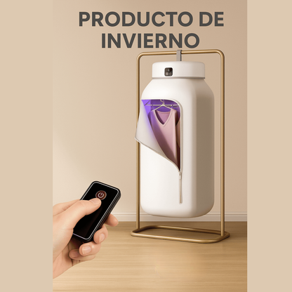 Secador de Ropa Portátil con Temporizador y Pantalla Digital — Aire Suave, No Daña las Telas