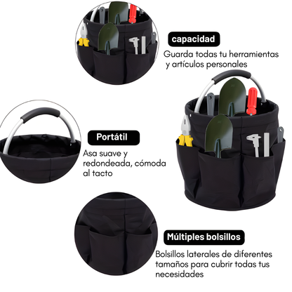 Cesta Plegable Multiusos con Asa — Para Mercado, Campo, Viaje y Hogar