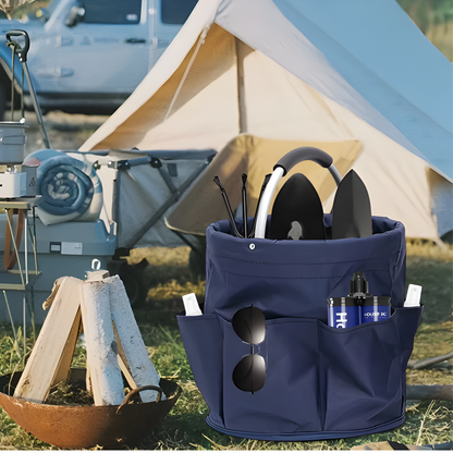 Cesta Plegable Multiusos con Asa — Para Mercado, Campo, Viaje y Hogar