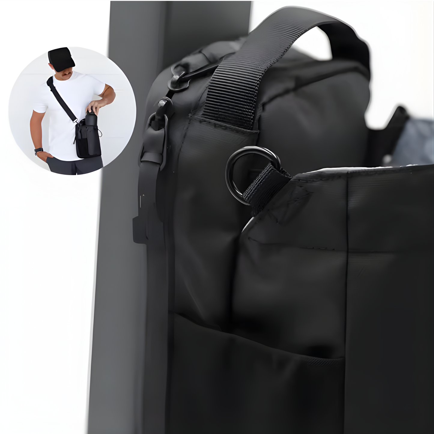 Bolso de Gym Magnético — Se Cuelga en Cualquier Máquina, Porta Botella, Celular y Accesorios