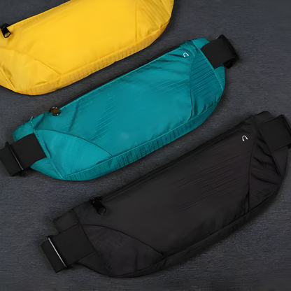 Riñonera Deportiva Ultrafina — Impermeable, con Salida para Auriculares, Para Correr y Gym