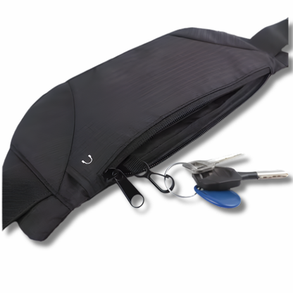 Riñonera Deportiva Ultrafina — Impermeable, con Salida para Auriculares, Para Correr y Gym