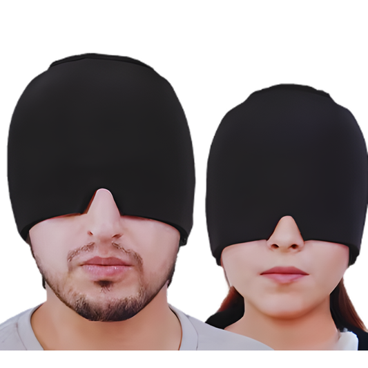 Gorro Terapéutico de Gel para Migraña y Dolor de Cabeza — Frío y Calor, Cobertura 360°