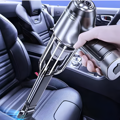 Aspiradora Portátil Inalámbrica con 4 Boquillas — Para Auto, Escritorio y Rincones, Recargable USB