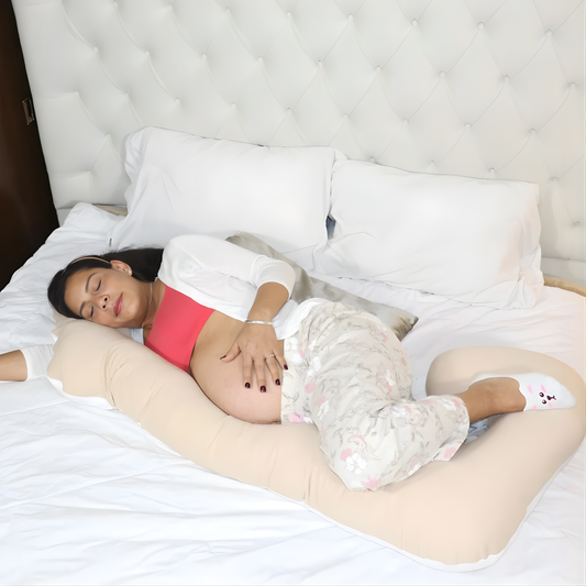 Almohada Maternal Multifuncional en C — Para Embarazo, Lactancia y Nido de Bebé, Funda Lavable