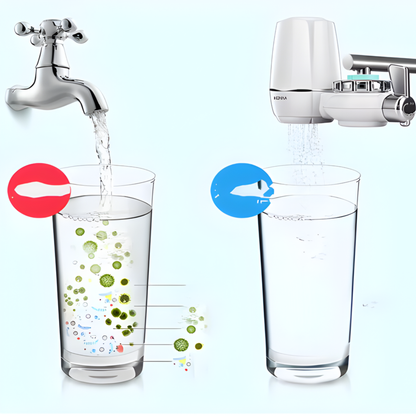 Filtro Purificador de Agua para Caño — 7 Capas, Carbón Activado, Instalación Sin Herramientas