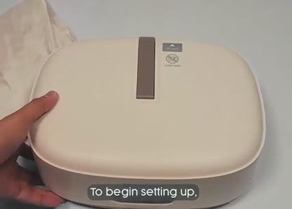 Secador de Ropa Portátil con Temporizador y Pantalla Digital — Aire Suave, No Daña las Telas